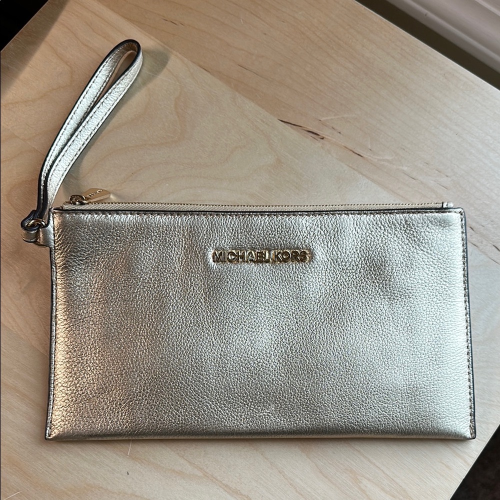 Michael Kors Gold Wristlet Clutch
